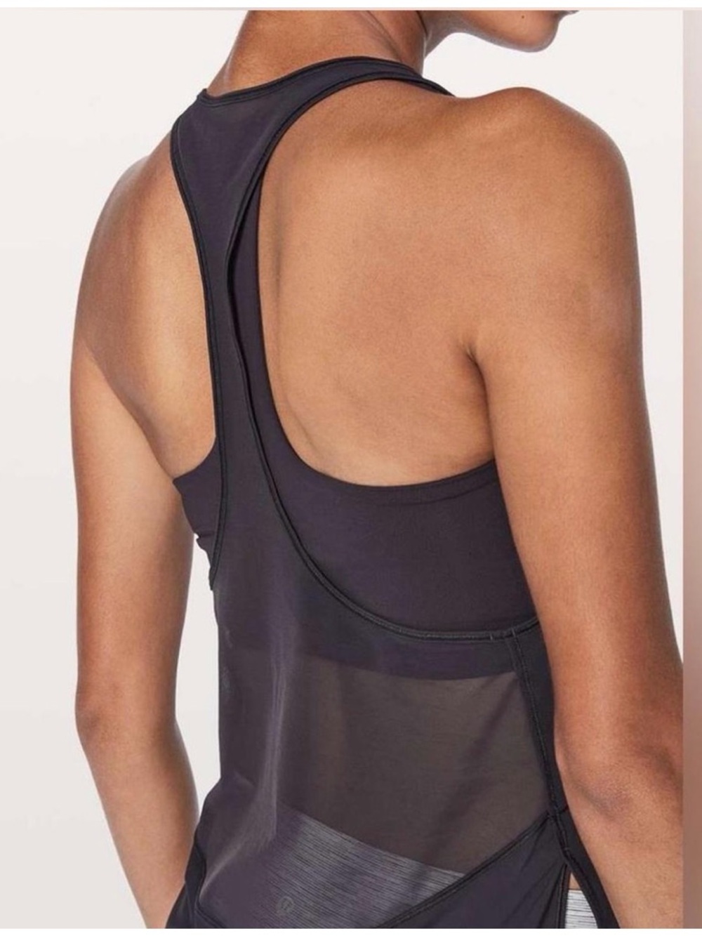 Lululemon Fully Flexed Black‎ 2-In-1 Tank Top Sz 4 EUC